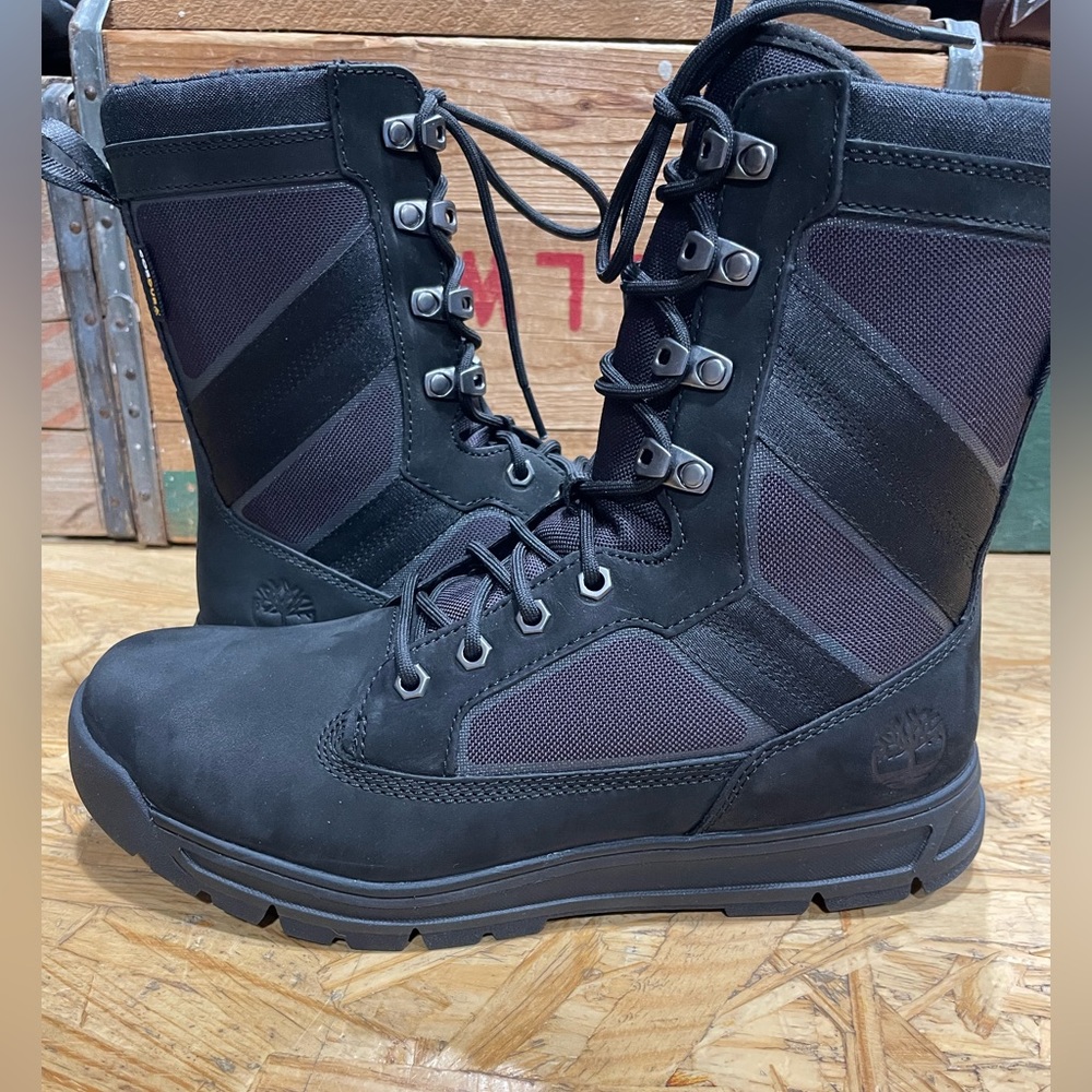 Brand new Timberland field guide boot. Black suede/nylon combination. Size 8.5